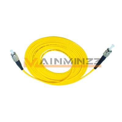 2pcs 15M FC to ST SM Simplex 9/125 3.0mm Fiber Optic Patch Cord Jumper Cable NEW