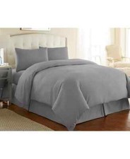 Southshore Fine Linens Soft Solid Duvet Cover Set, King/California king -Gray