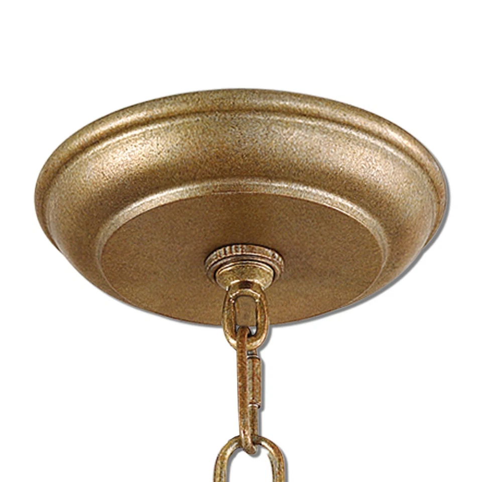 ALENYA 29" ORO METAL CRISTAL HOJAS ARAÑA CLARO TONO TRANSPARENTE 21246 Foto 3 de 4