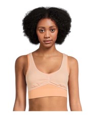 No Boundaries Juniors Lot - 2 Large Seamless Double Layered Peach Bralettes NWT