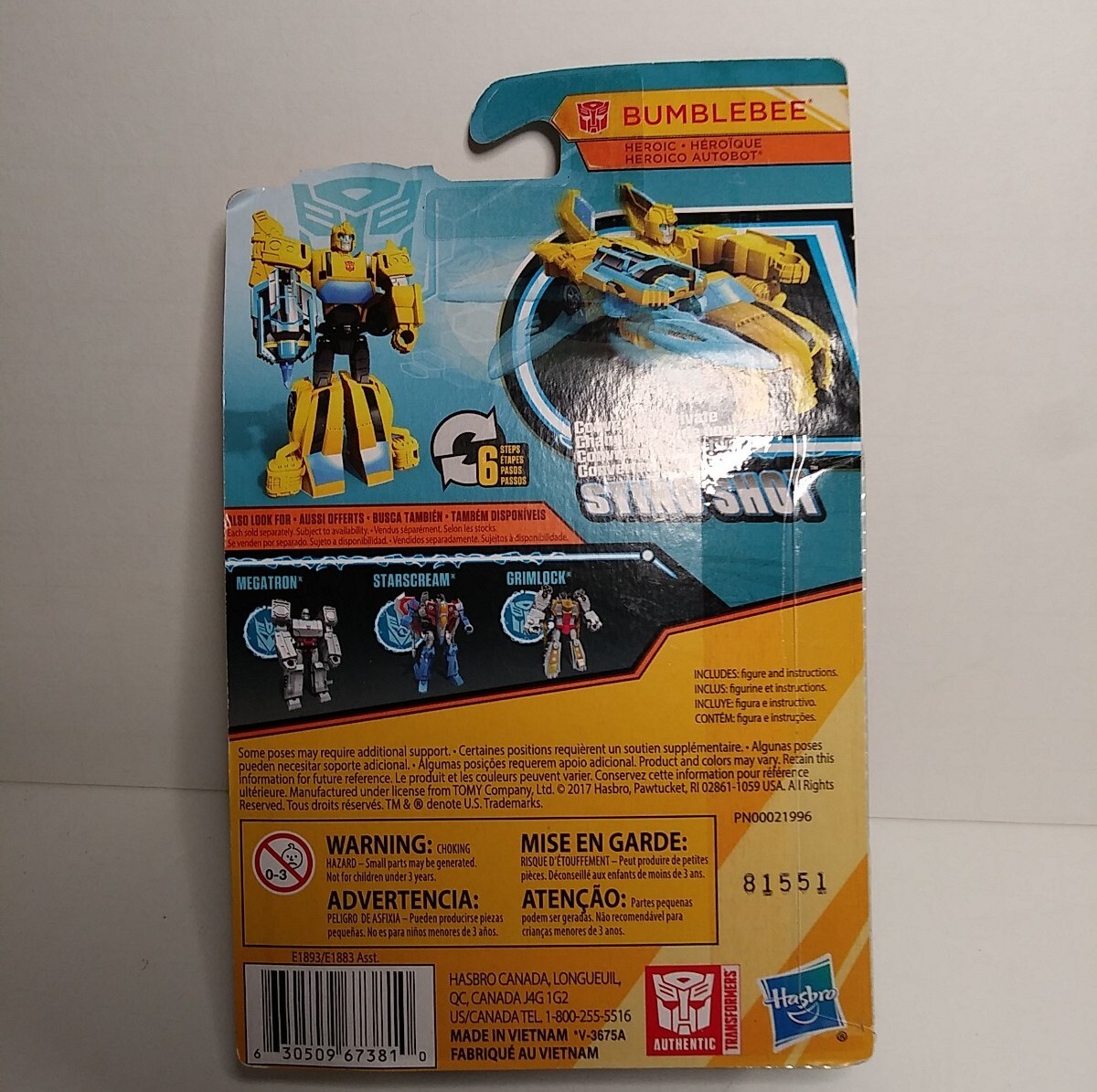Transformers Cybervers Bumblebee Action Figure Posable Toy Hasbro New ...