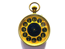 Swiss C1900 Petite 35mm Pin Set Pocket Watch.. Unsure if Gold or Brass..TLC