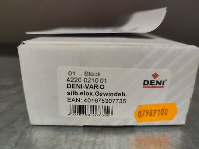 DENI Türtreibriegel Vario Hub 25 mm für Rundstange M10 silber eloxiert