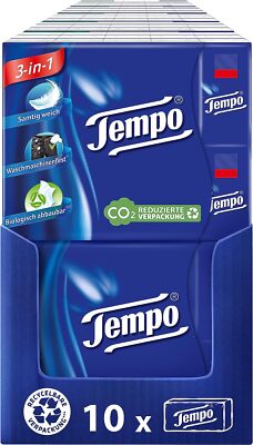 Tempo Orginal Taschentücher Megapack 10 Packungen mit je 30 Päckchen x 10 Tücher