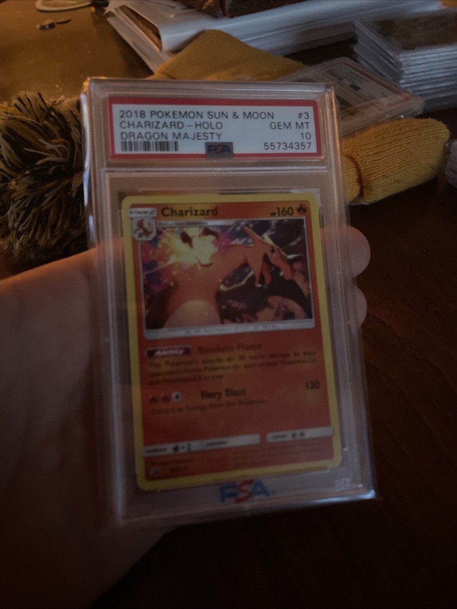 2018 PSA 10 Charizard Holo #3 Pokemon Sun & Moon Dragon Majesty | eBay