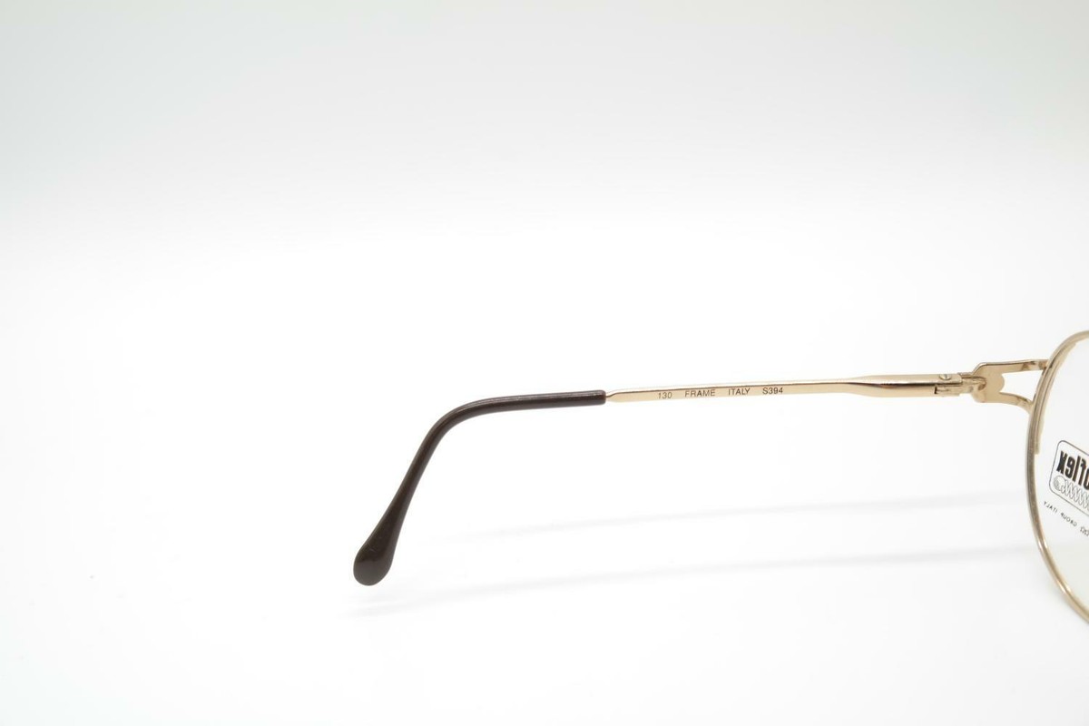 Lunettes Vintage Sferoflex S349 - Monture Or/rouge/noir, Demi-monture, NOS
