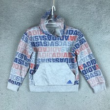 Adidas Boys Pullover Long Sleeve Multicolor Hoodie Size M 10/12