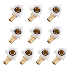 EFIELD 10PCS 1/2" PEX X 1/2" FEMALE SWIVEL ELBOW BRASS CRIMP FITTINGS ,LEAD FREE