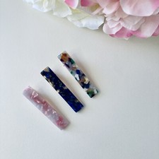 Acrylic Hair clip Long Barrette Set 3 PCs Colorful Hair Accessories Women Girls