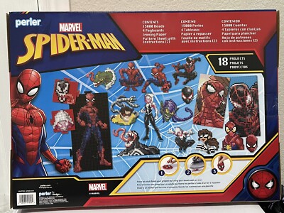 Marvel Spider Man Fused Bead Kit With 18 Projects, Multicolor
