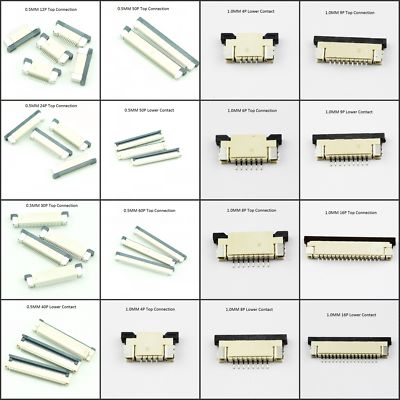 FFC/FPC Flachkabel Verbinder Buchse 0,5mm 1,0mm 4P-60P TOP/UNTEN 