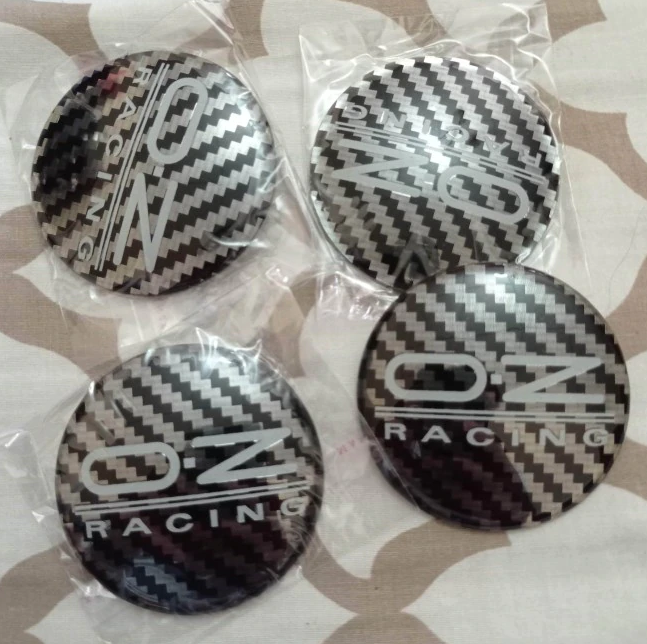 Gray Carbon 4x56mm Oz Racing Wheel Center Stickers Hub Stickers Rim ...