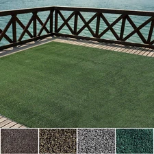 Indoor/Outdoor Turf Carpet & Rugs, Sythentic Grass in Lawn Green 12'X10' Low 