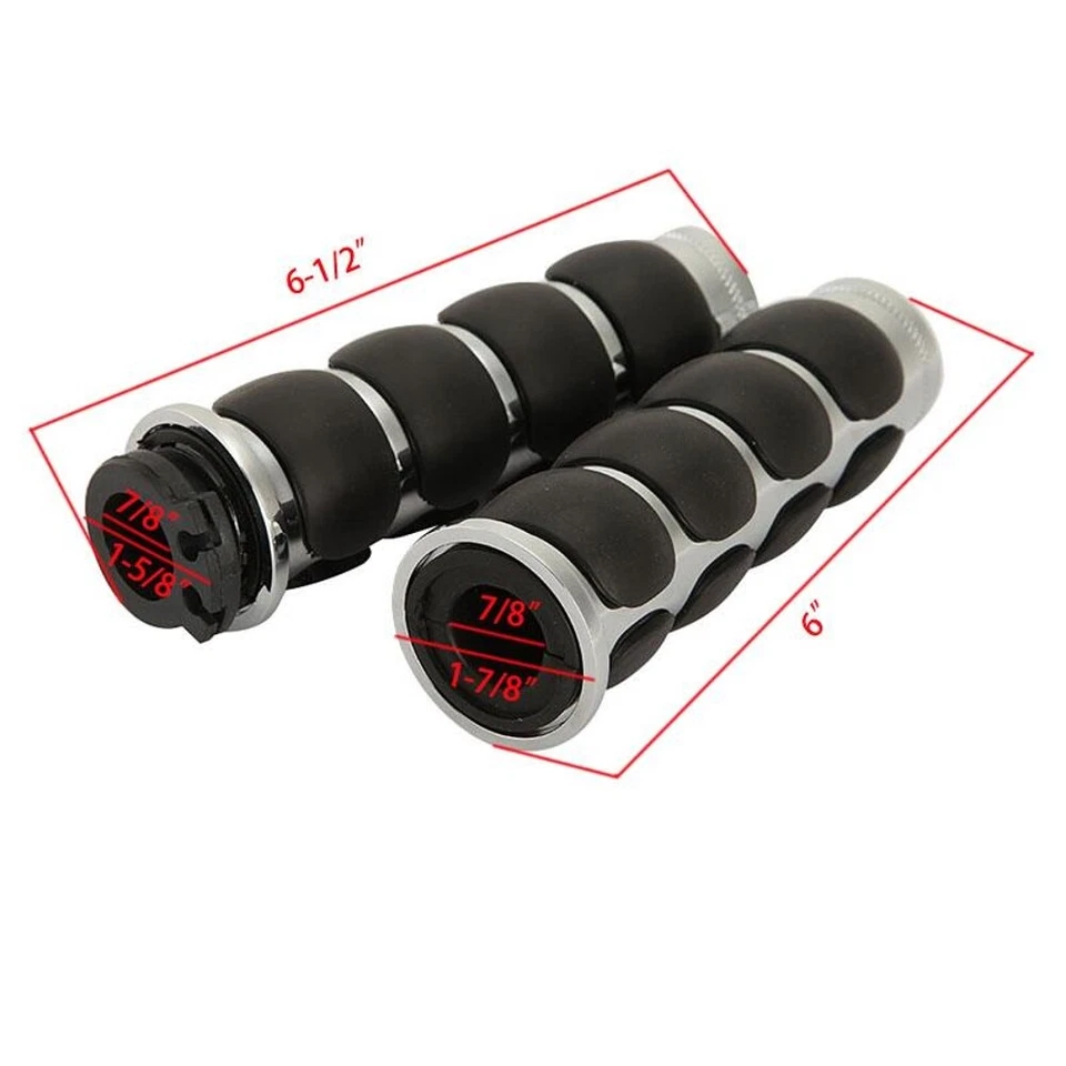 Empuñaduras de manillar cromadas de 7/8" para Honda Gold Wing GL 1000 1100 1200 1500 1800 Foto 2 de 4