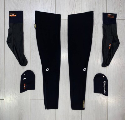 Assos Fall Rs Leg Warmers / RSR Thermo Rain Socks / Sock Cover Speerhaube Sz XL