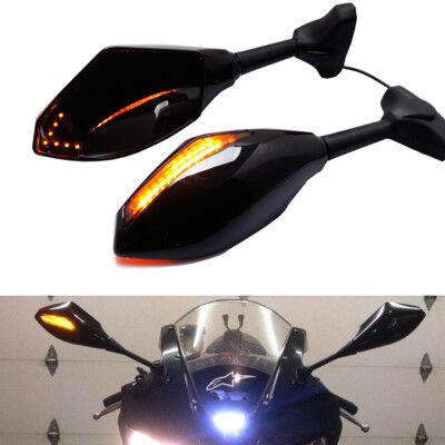 LED Turn Signals Mirrors For KAWASAKI NINJA ZX9 ZX9R 98 1999