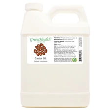Castor Carrier Oil - 32 fl oz - White Plastic Jug w/ Cap - GreenHealth