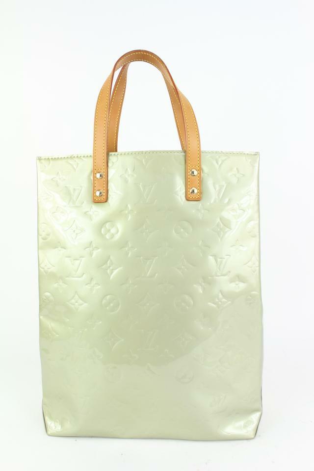 Louis Vuitton Green Monogram Vernis Reade MM Tote Bag 93lv98