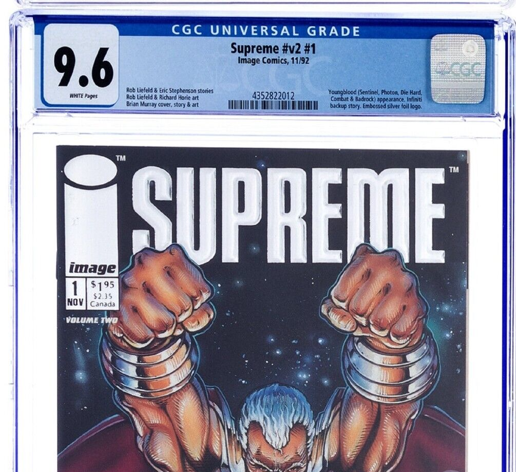 Supreme #1 CGC 9.6 Embossed Silver Foil Cover (1992) Image Comics