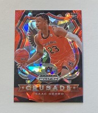 2020 Panini Prizm Draft Picks Isaac Okoro #84 Crusade Red Cracked Ice Prizm RC