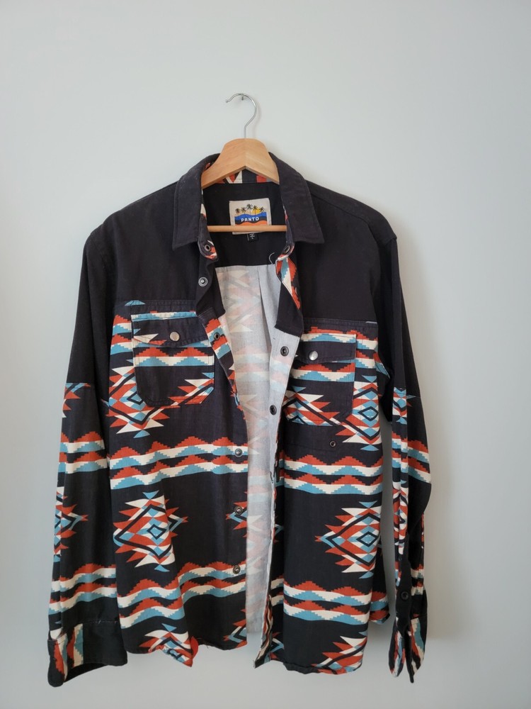 Men's Aztec Overshirt Size L PRNTD
