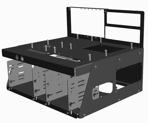 BEST OPEN PC case P-CASE 10 ATX RAL - ral sheet , test bench / RAW HARDWARE 
