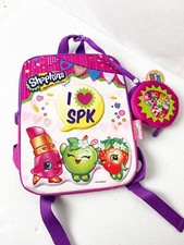 Shopkins 10 inch Mini Backpack with Coin Purse Girls Cute Fun I Love SPK NWT