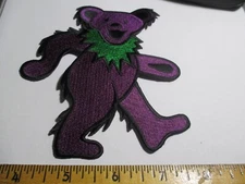 Grateful Dead Purple Dancing Bear Patch C& D Visionary Music  5 x 4 1/2 Inches