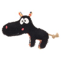 Flamingo Hundespielzeug Saffia Nilpferd Seil Schwarz 28X6X20 Cm Squeaker