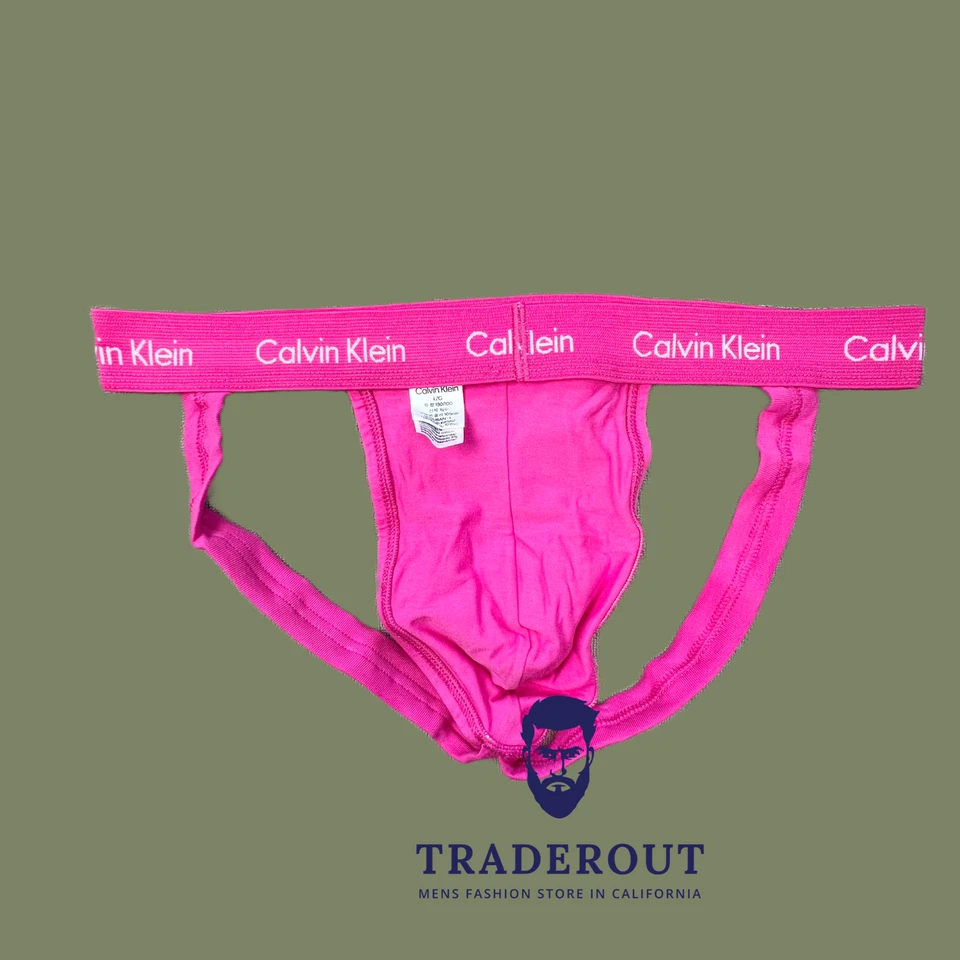 Calvin Klein CK Hombre Rosa Algodón Correa Deportiva Jockstraps Ropa Interior Talla S M L XL Foto 3 de 4