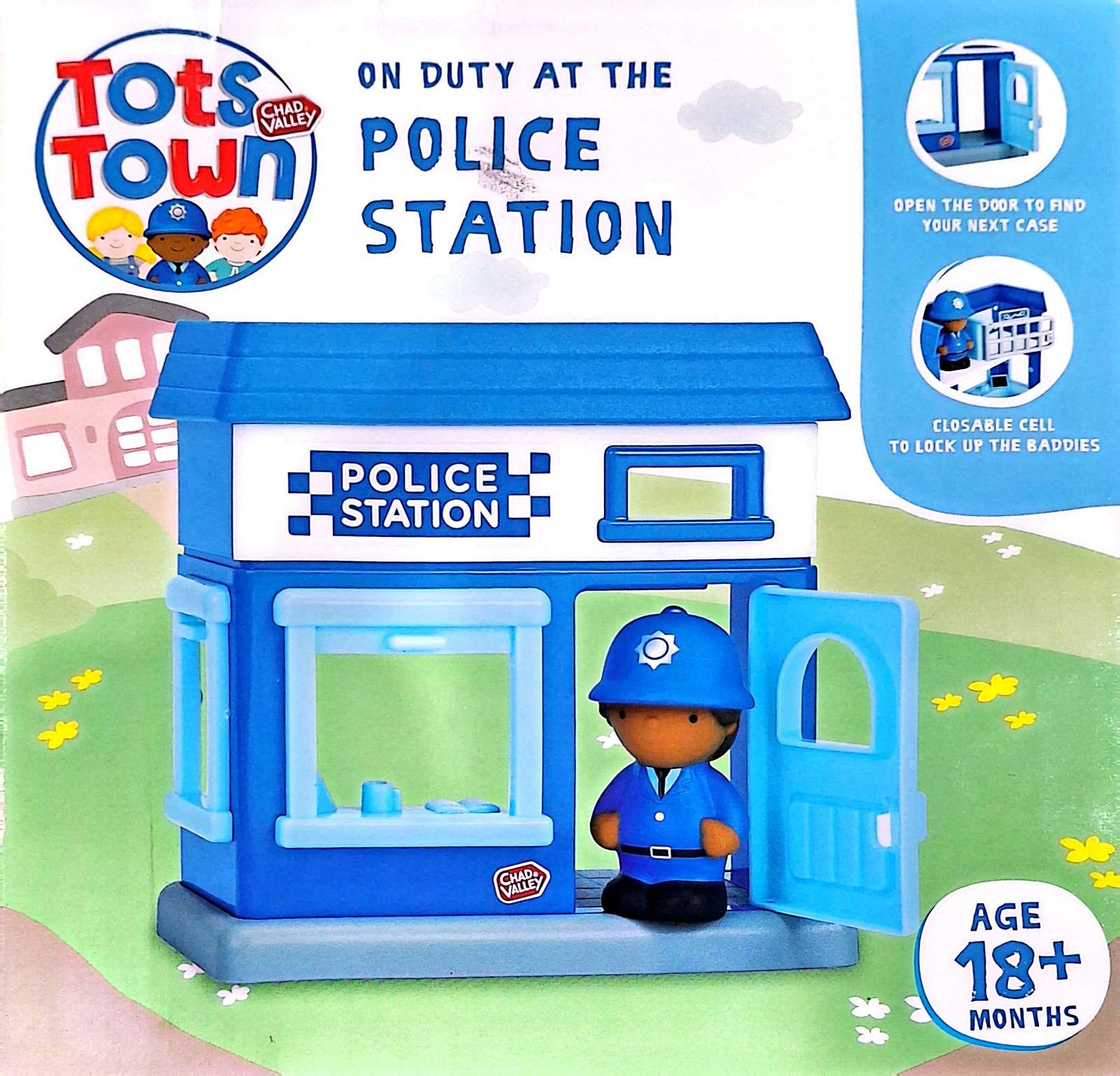 Chad Valley Tots Town On Duty At The Police Station Playset Imaginative Play Fun