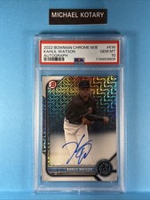 KAHLIL WATSON 2022 BOWMAN CHROME MOJO AUTO MEGA BOX PSA 10 Guardians Bcmakw