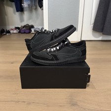 Jordan 1 Low Travis Scott Black Phantom Sneakers Size 10 DM7866-001