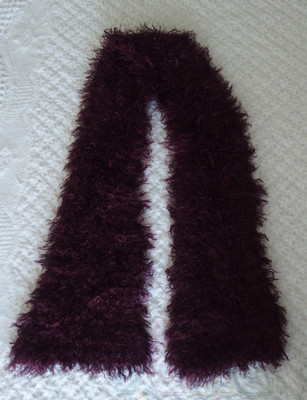 Fuzzy Soft Scarf 4 5 6 6X 7 8 9 10 11 12 Girls Youth Plum Winter Warm
