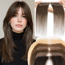 Virgin Human Hair Full Lace Topper for Cover Up Receding Hairline Patches Pieces