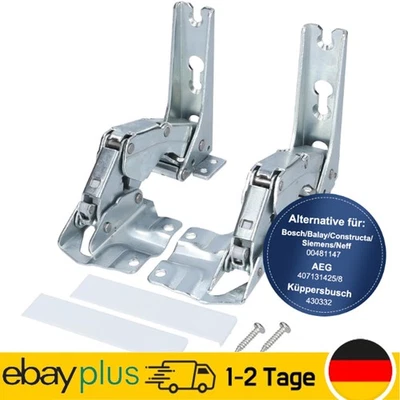 MARKENLOS Türscharnier Scharnier Set 00481147 für Bosch Siemens Neff AEG Kühlschrank