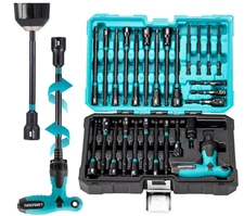 Juego 27 pcs destornilladores magnéticos con mango T y adaptadores métricos/SAE.