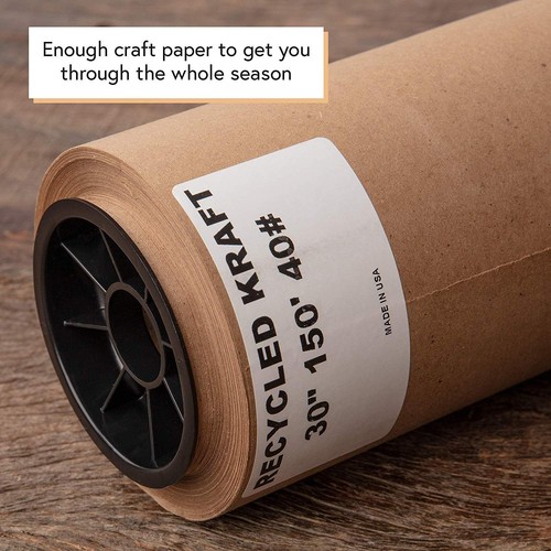 Hágalo usted mismo Crew 150' rollo de papel kraft marrón para envolver regalos y manualidades - Imagen 5 de 8