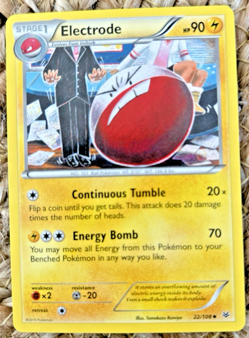 Pokemon TCG Electrode XY Roaring Skies 22/108 Regular Uncommon Card LP-NM