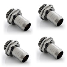 Bitspower G1/4" to 3/8" Barb Fitting for Soft Tubing, Black Sparkle, 4-pack