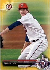 2017 Bowman Prospects Yellow #BP12 Erick Fedde - BB