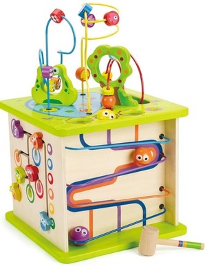 Hape Motorikwürfel  Kleine Tierchen  aus Holz Multifunktions-Spielwürfel