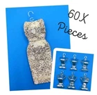 1960's VINTAGE BARBIE DRESS FORMS WITH HANGER, CLEAR PLASTIC, 60 PCS, NEW!