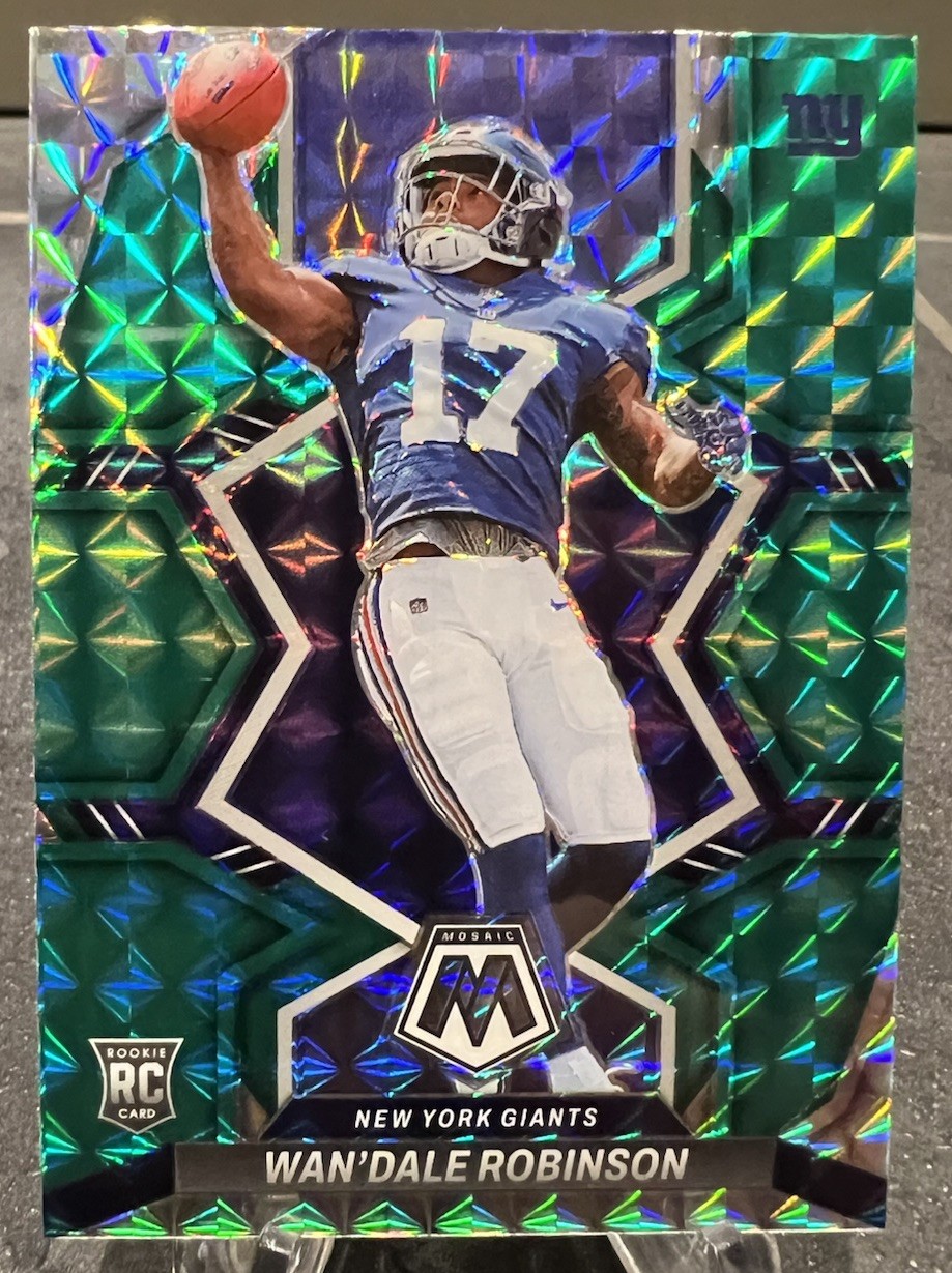 2022 Panini Mosaic Wandale Robinson Rookie 330 Green Prizm New York Giants RC