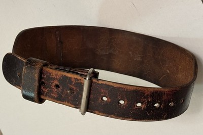 Vintage ALTUS Weight Lifting Belt Large (34-42) Brown Leather 1 Prong Buckle