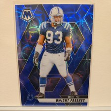 2025 Mosaic Blue Scope Prizm Dwight Freeney #185 Indianapolis Colts