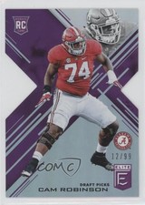 2017 Panini Elite Draft Picks Status Purple Die-Cut 12/99 Cam Robinson #109 2m4