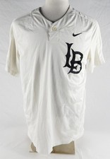 2019 Long Beach State Dirtbags #42 Game Used White Jersey Baseball L 278