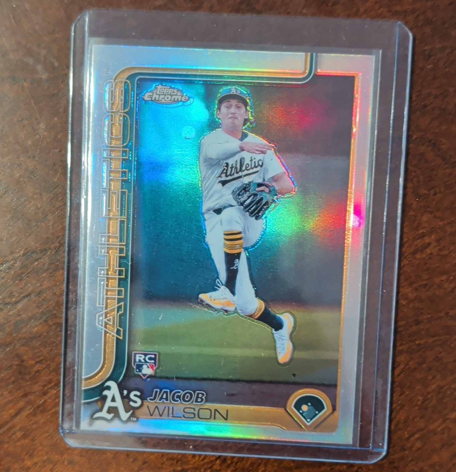 2025 Topps Chrome Jacob Wilson #96 Refractor RC Oakland Athletics