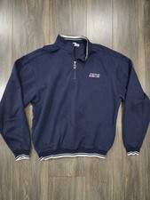 Vintage Y2K Carnival Cruise Line S/M Navy 1/4 Zip Embroidered Sweatshirt